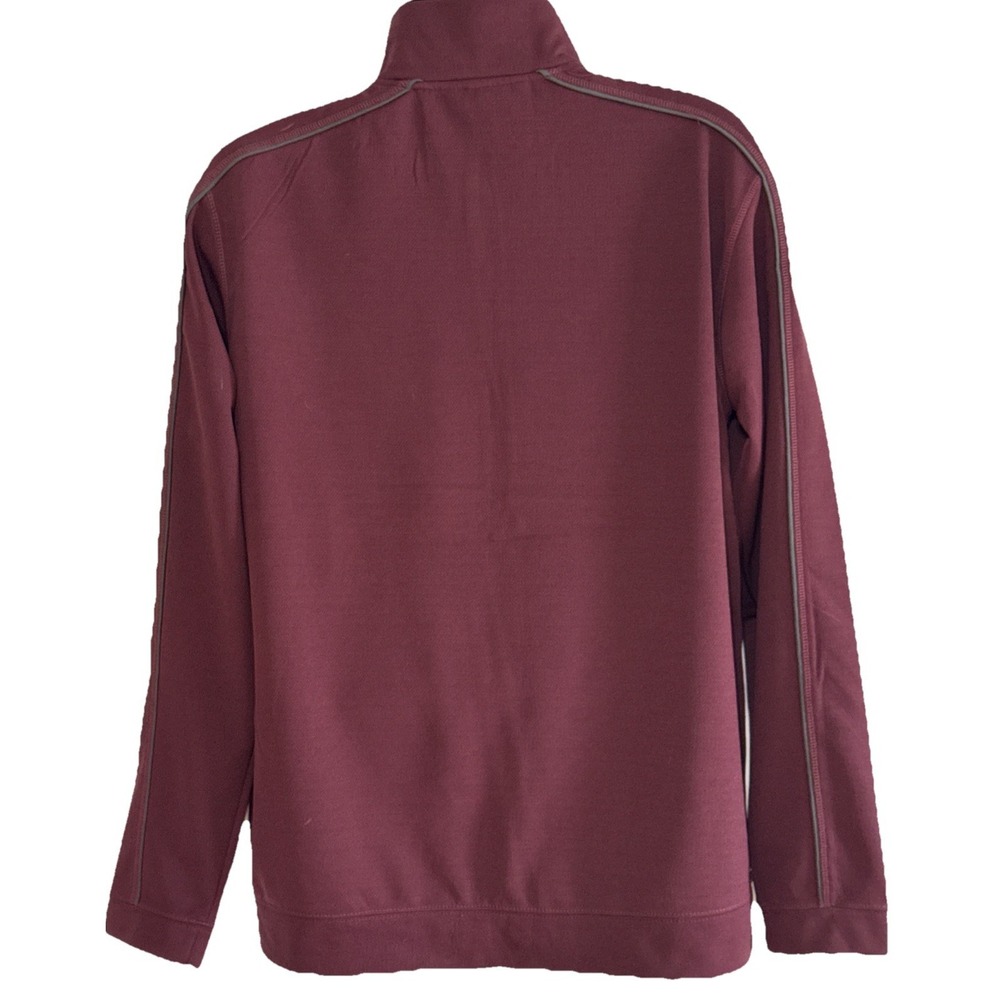 Ouray Sportswear 1/2 Zip Men's Burgundy Lined NWT Jacket Sz L Tech Fleece - Picture 4 of 10